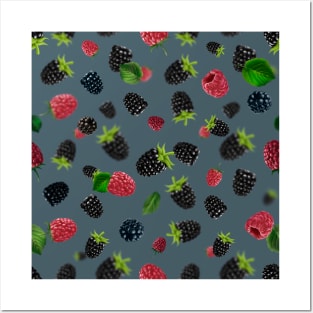 Raspberry Pattern 2 Posters and Art